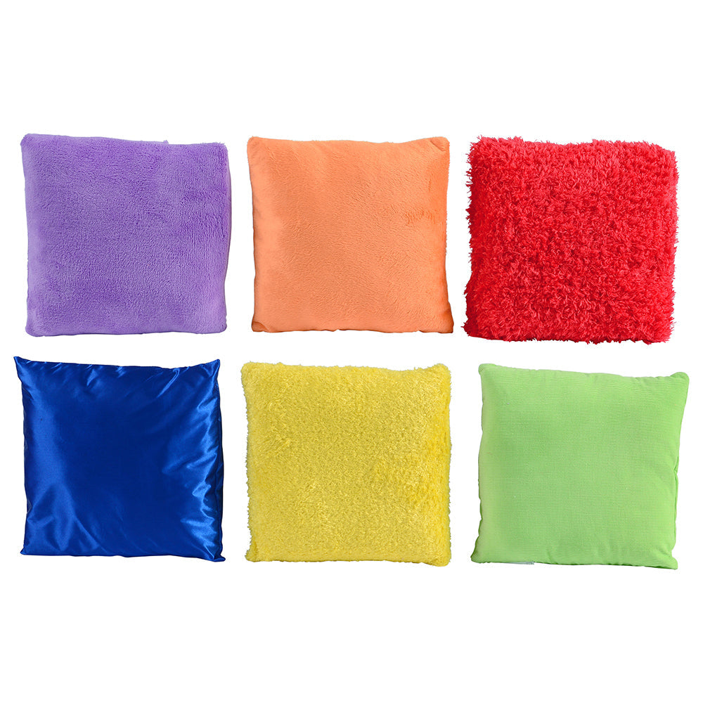 Sensory 9 Square Textured Pillows | 6 PC Set