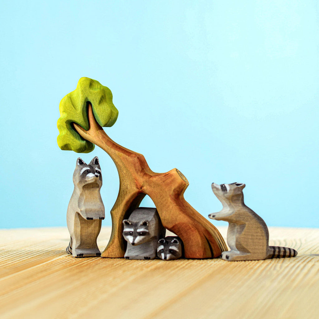 Pre-Order Bumbu Raccoon Family with Tree Set (Ships in July)