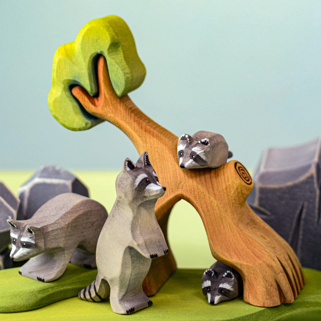 Pre-Order Bumbu Raccoon Family with Tree Set (Ships in July)